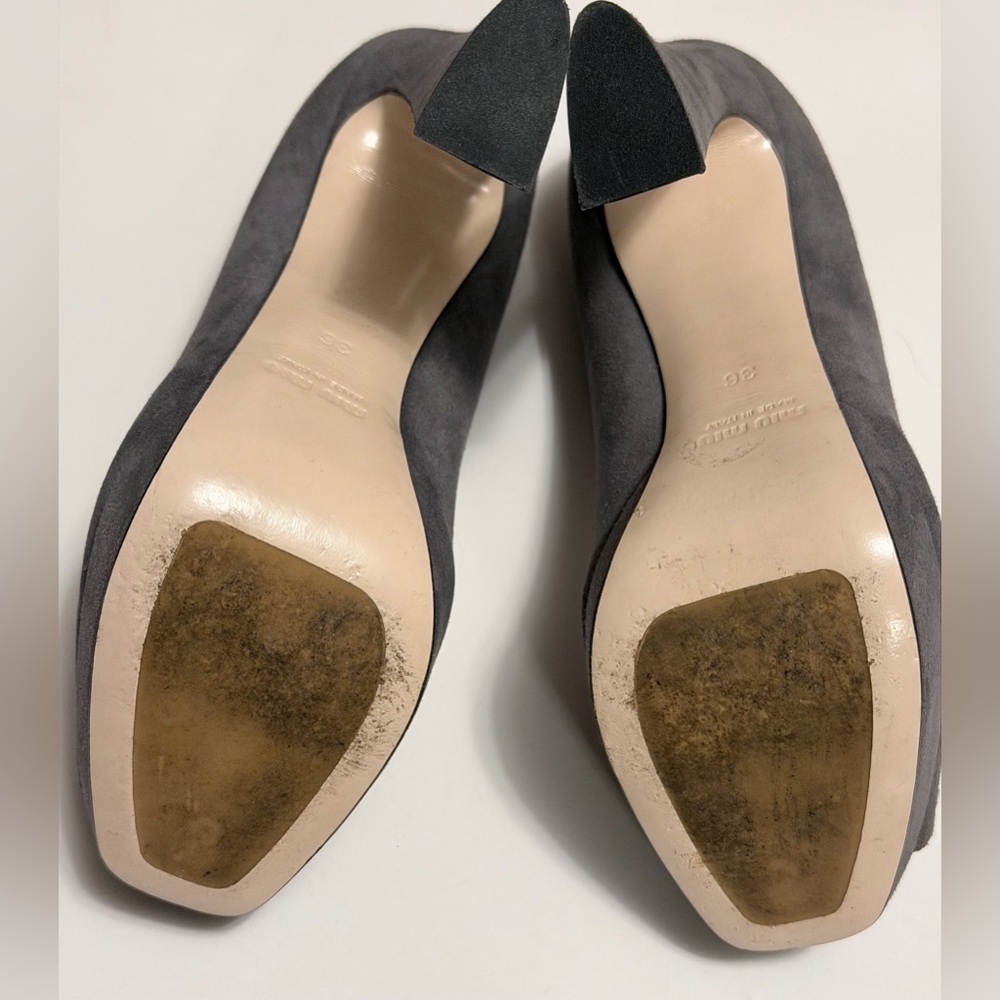 Miu Miu Suede Platform Heels - Picture 7 of 7